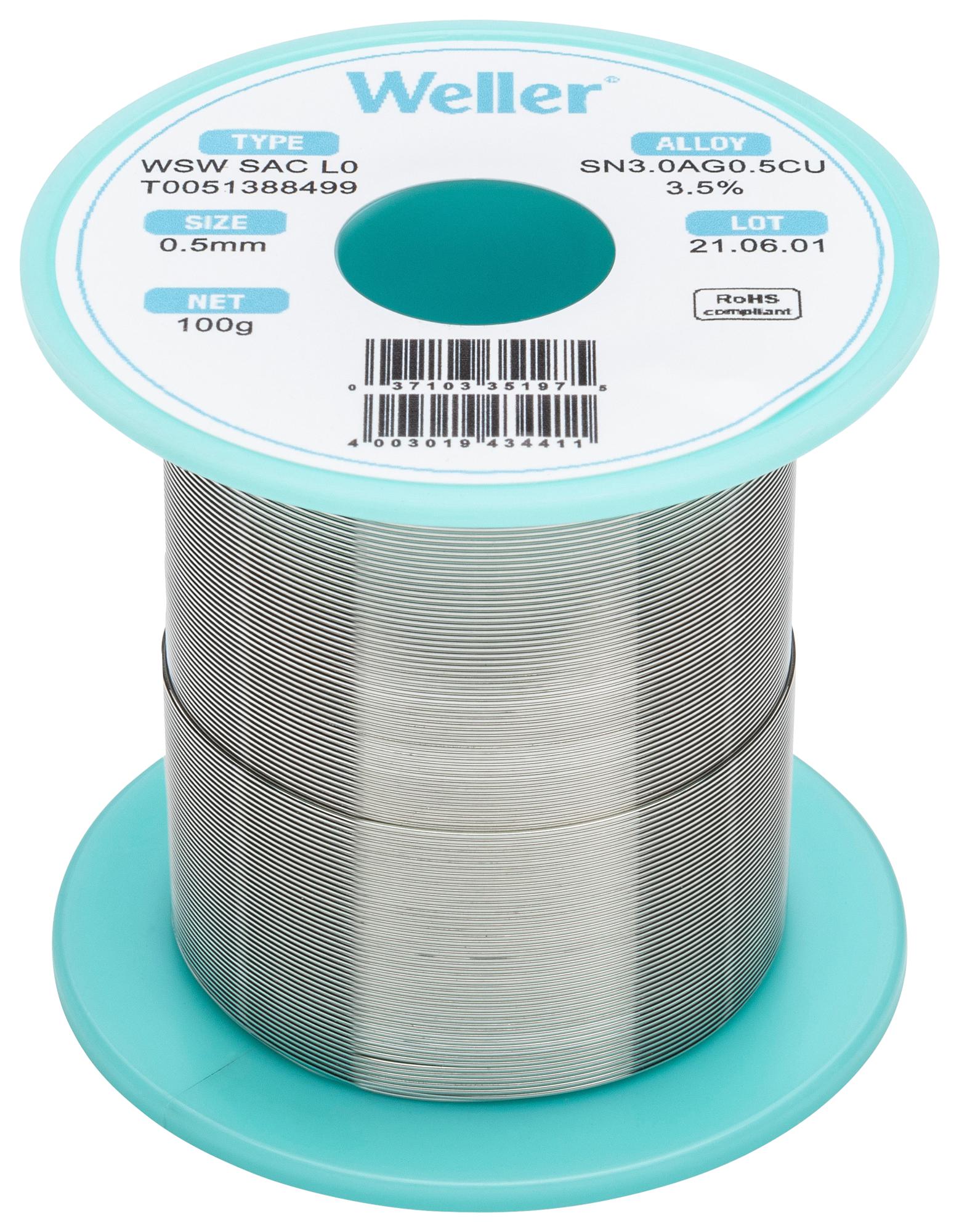 Lead Halogen Free Solder Wire Sn Ag Cu Mm Weller Cpc