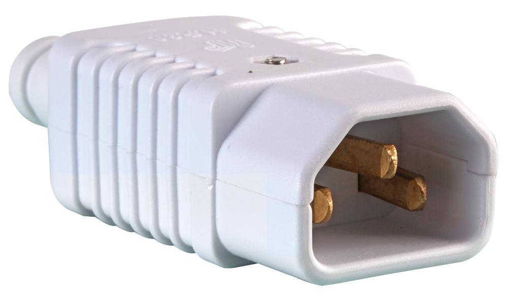 Rewireable Iec C Plug E White Pro Elec Cpc