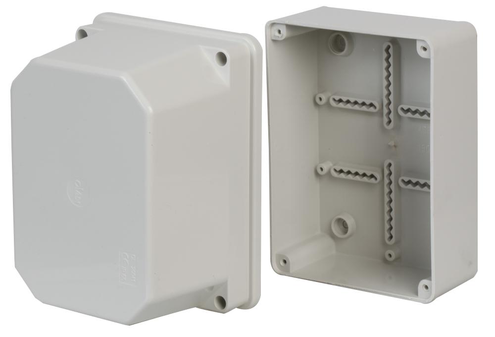 IP56 Thermoplastic Junction Box Enclosure With Deep Lid 150x140x110mm