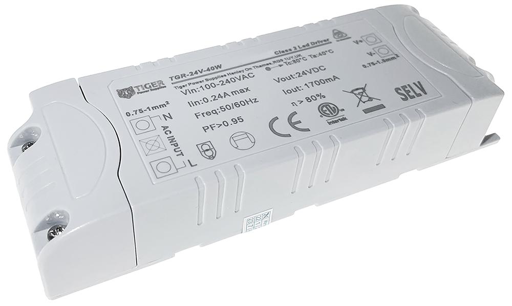 24V 1 7A 40W Constant Voltage LED Driver Tiger Power Supplies CPC