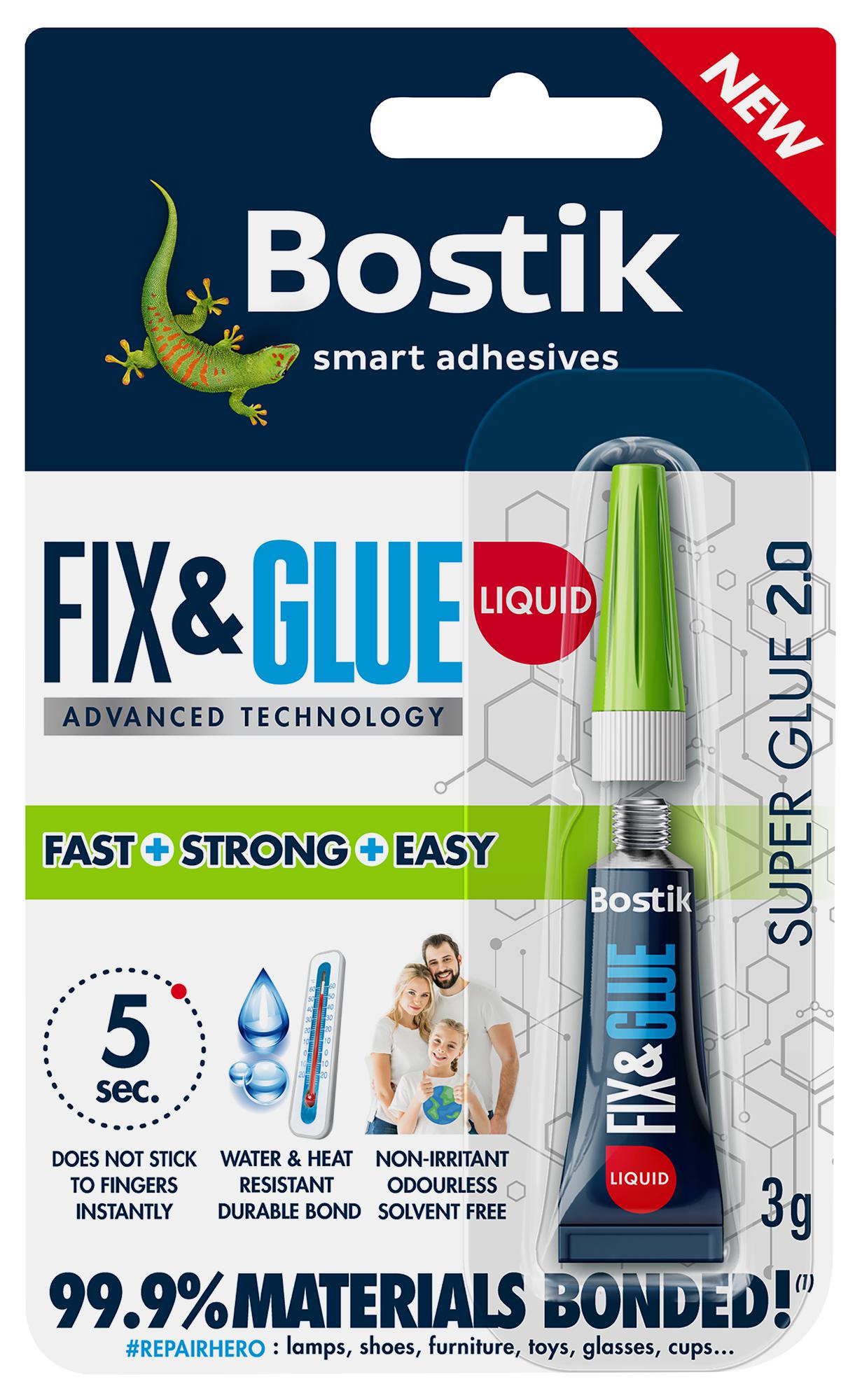 Fix Glue Ultra Strong Fast Setting Superglue Liquid 3g Bostik CPC