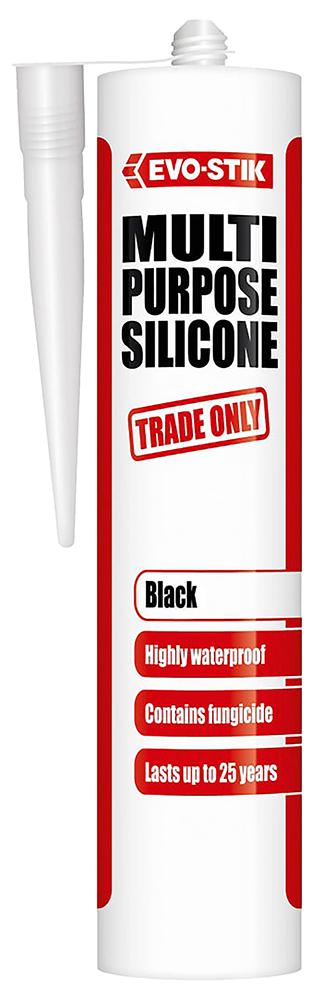 Multi Purpose Silicone Sealant Black 280ml C20 Evo Stik CPC