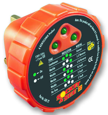230V Mains Socket Tester with Audible Tone 13A