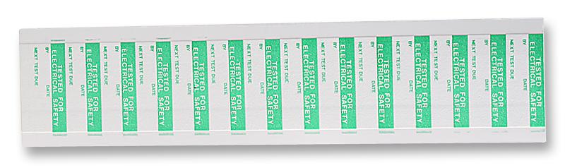Tested For Electrical Safety (B) Labels 16 x 38mm Nylon Cloth 350 Pack Green - Pro Power | CPC UK