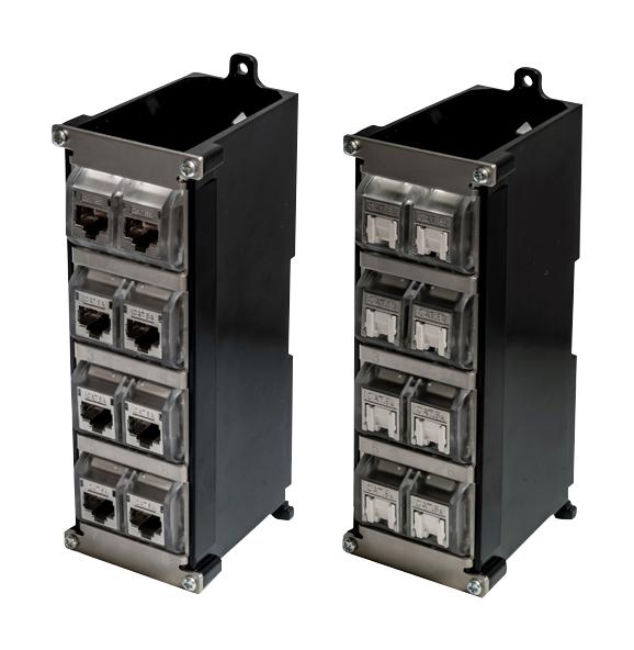 8 port keystone patch panel top