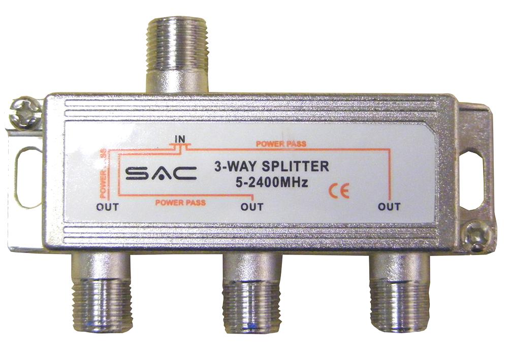 3 Way Indoor Splitter with DC Pass - Sac | CPC