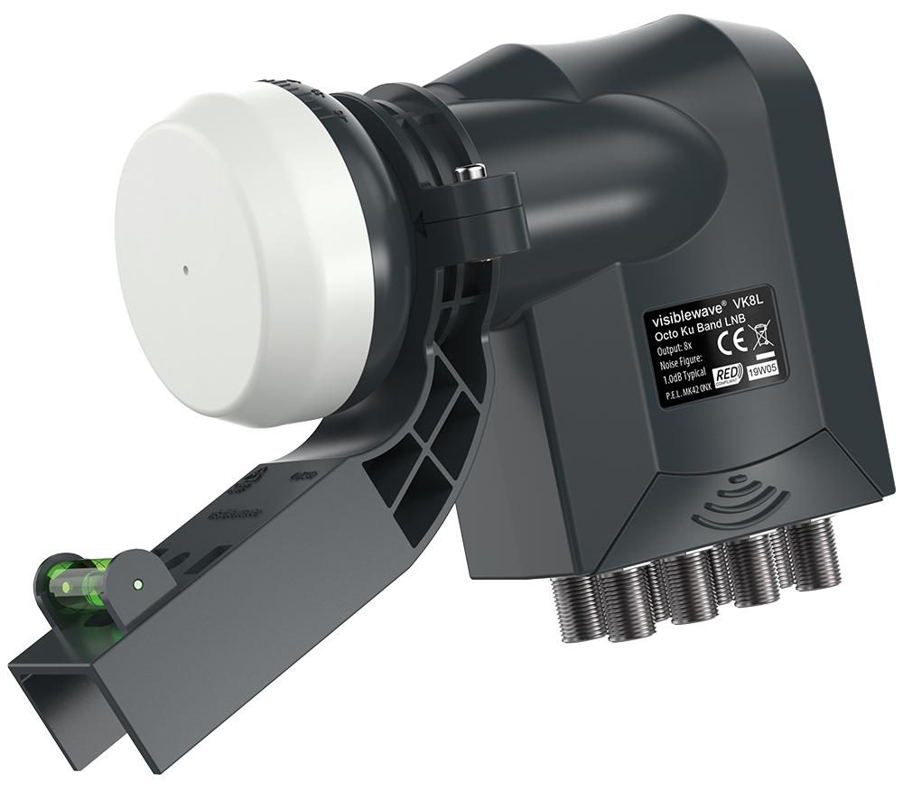 Octo Satellite LNB with Bracket and Level Indicator Visiblewave CPC