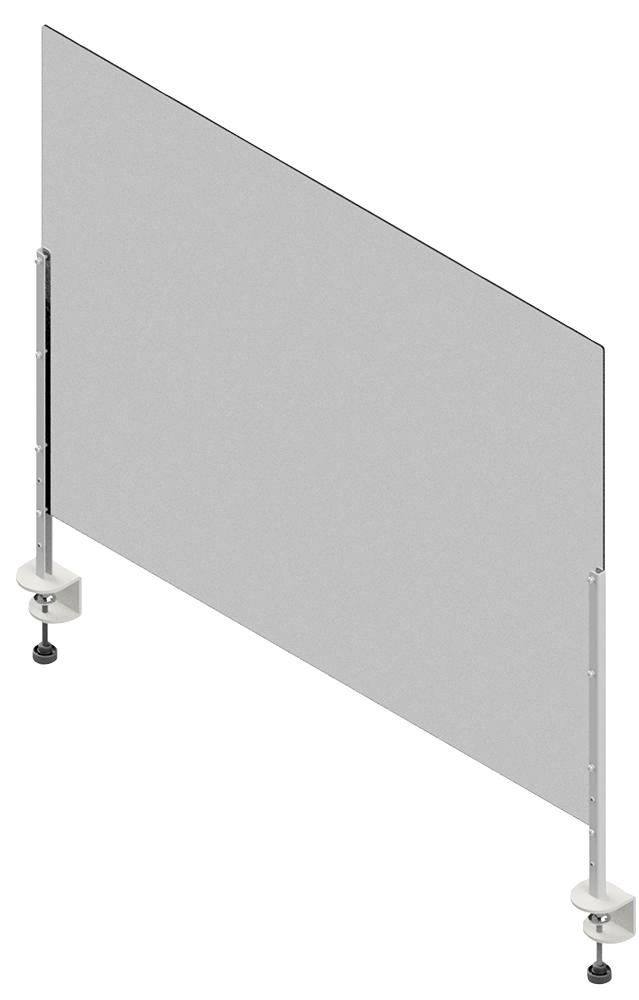 Proscreen Desk Mounted Protective Plexiglass Screen 100cm x 75cm x