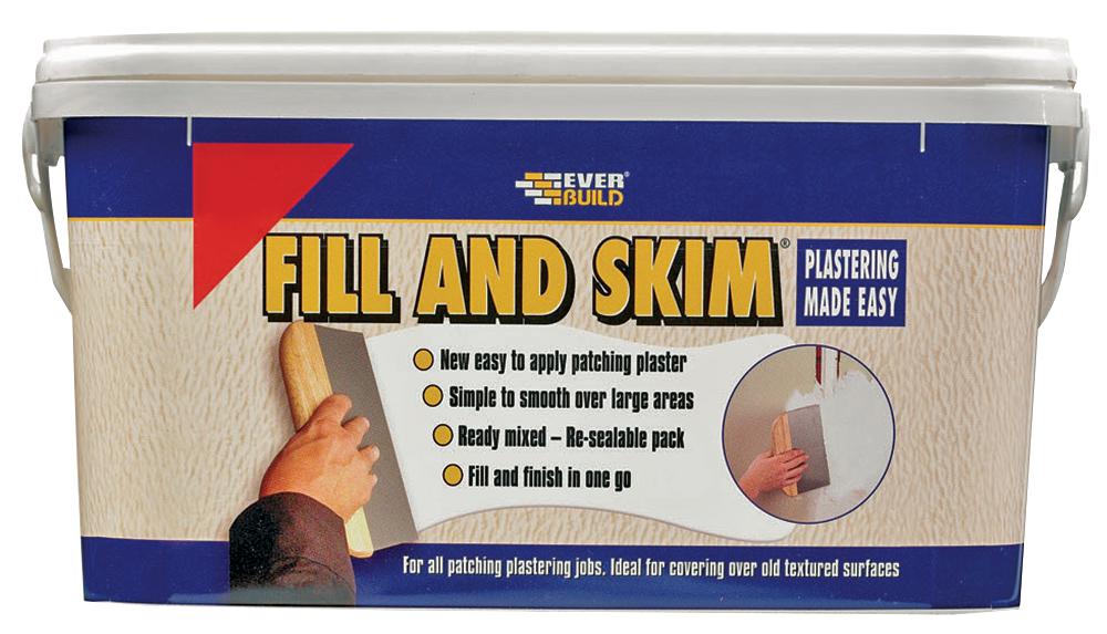 Fill & Skim Ready Mixed Plaster, 5L Everbuild CPC