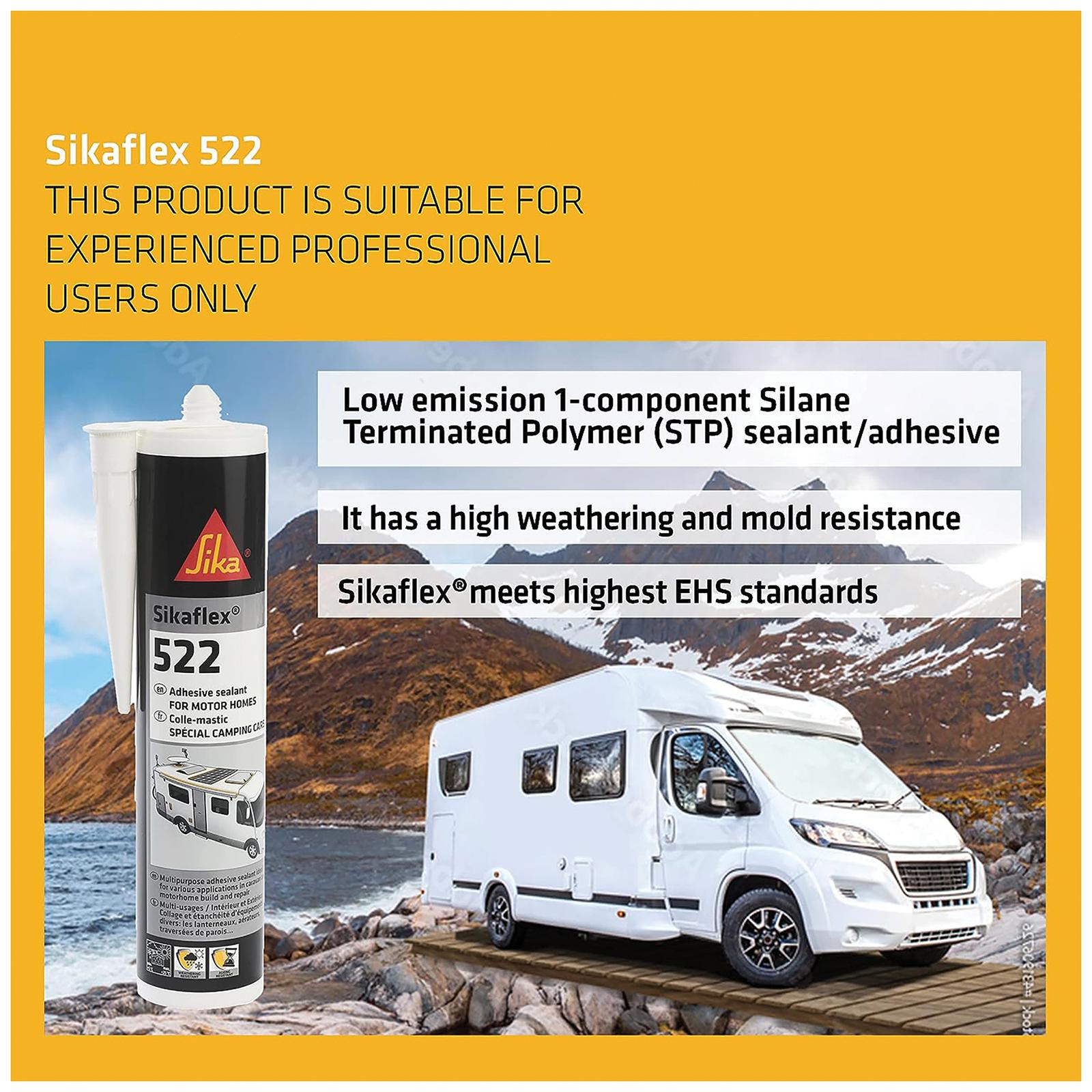 Sikaflex 522 Caravan & Motor Home Adhesive Sealant, White - 300ml ...
