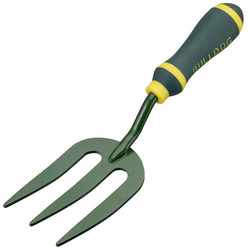 Carbon Steel Garden Hand Fork with Rubber Handle - Bulldog Tools | CPC