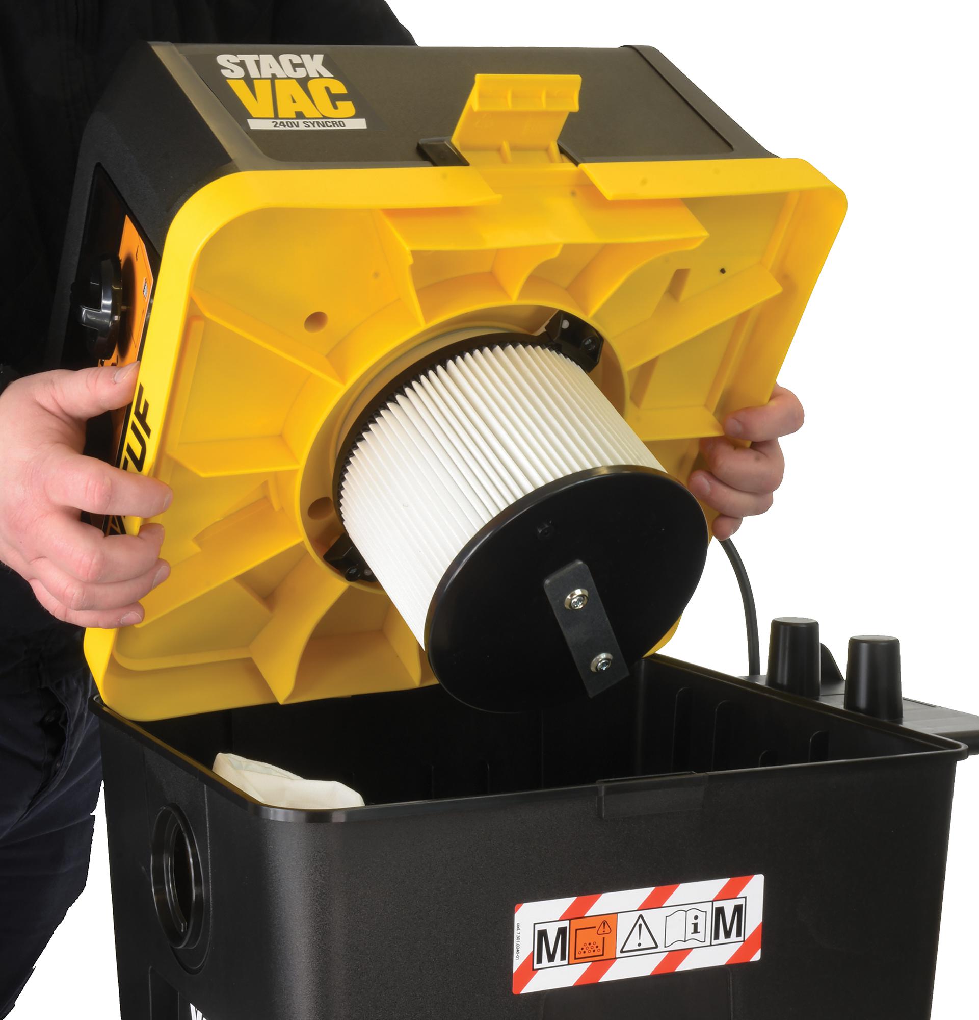 30L 1400W StackVac M Class Wet & Dry Dust Extraction Vacuum Cleaner with Power TakeOff 230V V