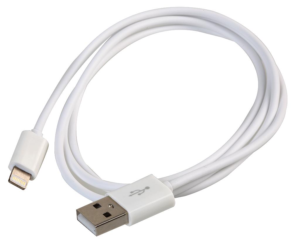 Buy Canyon USB to Lightning Plug Round Lead 1m White | CPC