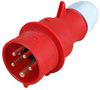 204-TLS 204-TLS - 32A, 415V, Cable Mount Multi-Grip CEE Plug, 3P+N+E, Red, IP44