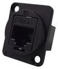 CP30220X CP30220X - RJ45 Cat5e Socket to RJ45 Cat5e Socket Feedthrough Connector, Black, Plain Holes