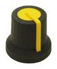 MP170826CR MP170826CR - 16.2mm Instrument Knob, 6mm Splined, Black / Yellow