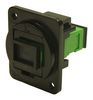 CP30249M3B - Fibre Optic SC Simplex to SC Simplex Feedthrough Connector, Panel Mount, Plain Holes, Black Metal Frame, APC
