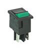 H8500XBAAC - Rocker Switch, SPST, Black / Green