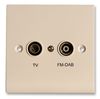 PROOUT12C - TV & FM/DAB Screened Coaxial Diplexer Socket White