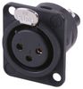 NC3FD-S-1-B NC3FD-S-1-B - XLR Socket, 3 Pole, Screw Terminals