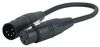 FLA36 - 5 Pin XLR Male to 3 Pin XLR Female DMX Adaptor Lead 0.25m