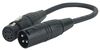 FLA37 - 3 Pin XLR Male to 5 Pin XLR Female DMX Adaptor Lead 0.25m