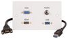 PELR0088 PELR0088 - 2 Gang Multimedia Wall Plate, HDMI / USB-A / VGA / 3.5mm Stereo Audio