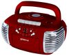 GV-PS813 RED - CD / Radio Boombox with Cassette Player, Red