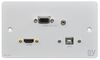 SY-WP-HVU-BW SY-WP-HVU-BW - 2-Gang HDMI Wallplate with VGA & USB, White