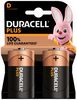 DURACELL PLUS POWER D 2PK - Plus Power D Alkaline Batteries, 2 Pack