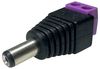 TGR102PL TGR102PL - 2.1mm x 5.5mm DC Power Plug Connector to 2x Screw Terminal Block Adaptor, Purple