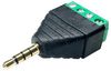 TGR-139 TGR-139 - 3.5mm 4 Pole Jack Plug to 4x Screw Terminal Block Connector