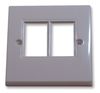 CS00257 SINGLE - 1-Gang Front Plate with Double Module Aperture White
