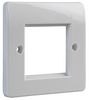 008-001-003-52 - 1 Gang 2 Module Euro Office Faceplate, White