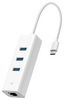 UE330C - USB-C 3 Port Hub and Gigabit Ethernet Adaptor, USB-C to 3x USB-A & RJ45