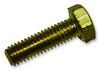 M6x20 Brass Hex Sets - M6 x 20mm Self-Colour Brass Set Screws / Bolts, Hex, 50 Pack