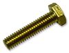 M6 x 25 Brass Hex Se - M6 x 25mm Self-Colour Brass Set Screws / Bolts, Hex, 50 Pack