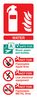 21214S - Water - Extinguisher ID Self Adhesive Sign - 75mm x 200mm