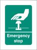 26055A - Emergency Stop - Self Adhesive Sign - 100mm x 75mm