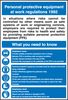58113 - PPE Regulations Poster - 600mm x 400mm