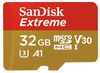 SDSQXAF-032G-GN6MA SDSQXAF-032G-GN6MA - Extreme MicroSDHC Class 10 U3 V30 Memory Card, 32GB 90MB/s 60MB/s