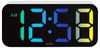 16512 - Jaxon Digital Alarm Clock with Multicolour LED Display, White