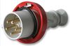 PEW1665SVB PEW1665SVB - 16A, 415V, Cable Mount CEE Plug, 3P+N+E, Red, IP67