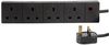 PEL00512 PEL00512 - 4 Gang Mains Extension Lead, 5m, Black