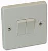 4172 4172 - Single Pole Light Switch, 2 Gang, 2 Way, 10AX, White