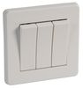 5173 - 10AX 3 Gang 2 Way Wide Rocker Light Switch, White