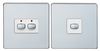 MIHO092 MIHO092 - MiHome 2-Gang Master & Slave Light Switches, Chrome