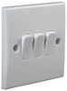 PEL01392 - 3 Gang, 2 Way Rounded Edge Wall Switch, 10AX, 250V
