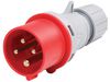 PELB0028 PELB0028 - Cable Mount CEE Plug, 3P+E, 16A, 400V, Red, IP44