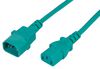 PELB2223 - IEC C14 Plug to C13 Socket Power Lead, 10A, 1m, Green